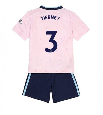 Arsenal Kieran Tierney #3 Tredjedraktsett Barn 2022-23 Kortermet (+ Korte bukser)